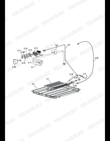 Взрыв-схема плиты (духовки) DELONGHI NFGN 4 - Схема узла 3