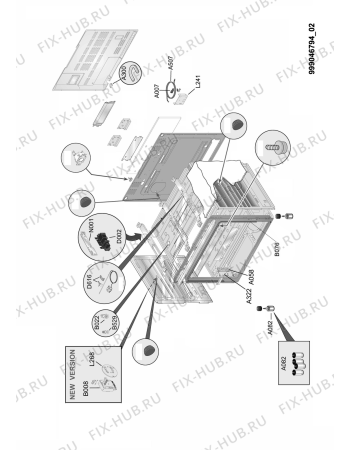 Схема №3 ACM9412 J/IX с изображением Трубка подачи газа для духового шкафа Whirlpool 482000018903