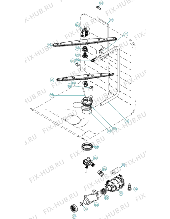 Взрыв-схема посудомоечной машины Asko D5954 OUTDOOR AU   -Stainless (401486, DW90.2) - Схема узла 03