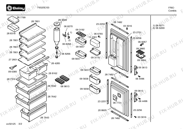 Схема №3 F6525E F6525 с изображением Компрессор для холодильной камеры Bosch 00141357