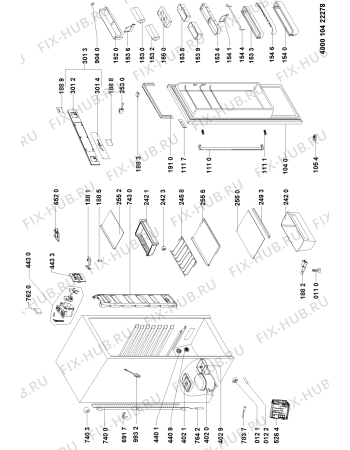 Схема №1 GKN 363 A++ LES с изображением Запчасть для холодильника Whirlpool 481010408033