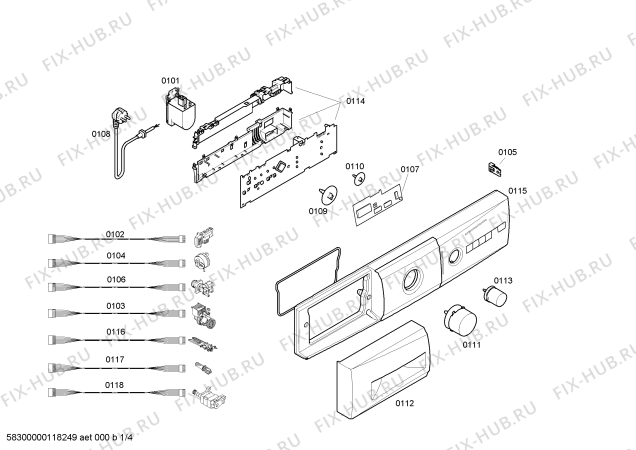 Схема №4 CM0800HTR PROFILO с изображением Ручка переключения числа оборотов для стиральной машины Bosch 00605318