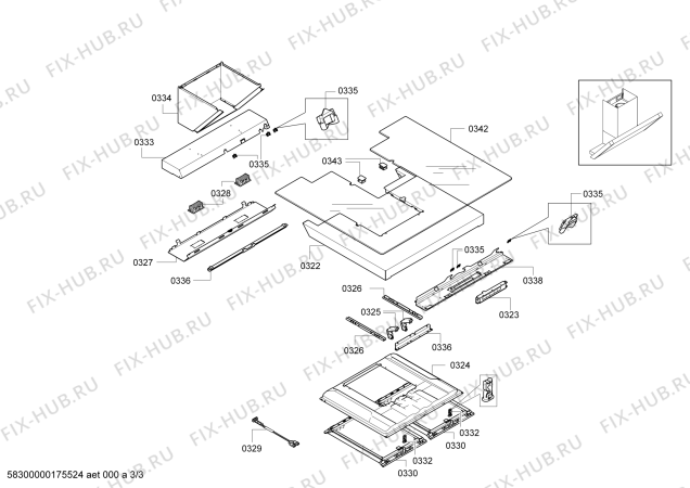 Взрыв-схема вытяжки Bosch DWK098E52 Bosch - Схема узла 03