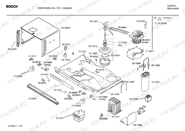 Схема №2 HME9451NL с изображением Инструкция по эксплуатации для микроволновой печи Bosch 00529755