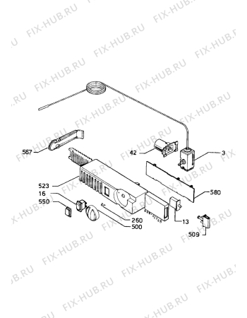 Взрыв-схема холодильника Electrolux ER2426B - Схема узла Thermostat