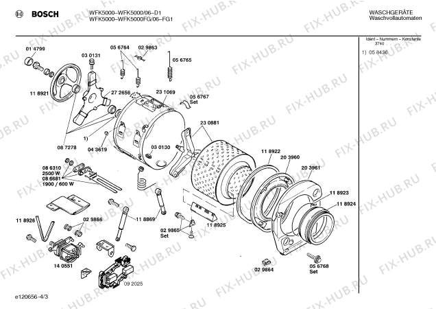 Схема №4 WFK5000 с изображением Панель для стиралки Bosch 00277717