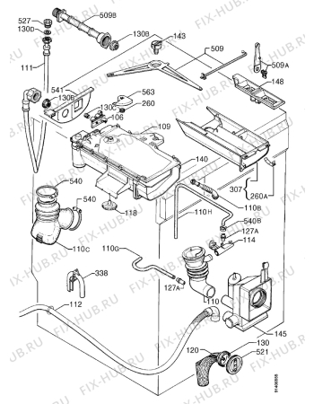 Взрыв-схема стиральной машины Electrolux EW1157F - Схема узла Hydraulic System 272