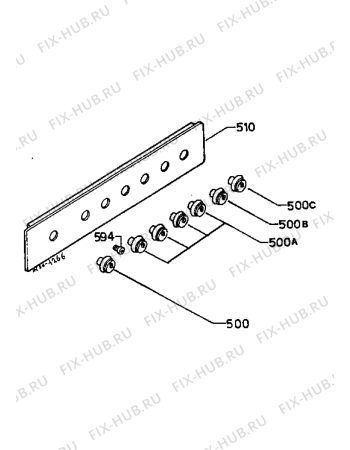 Взрыв-схема плиты (духовки) Zanussi HM492PX - Схема узла Command panel 037