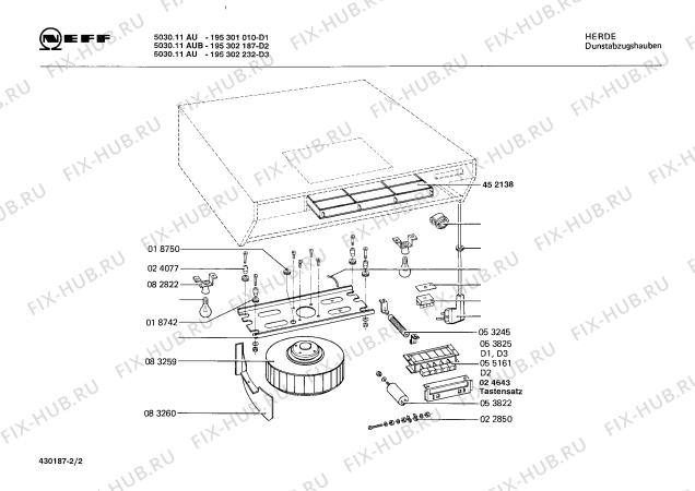 Схема №2 195302187 5030.11AUB с изображением Панель для вентиляции Bosch 00115475