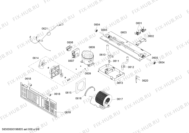 Схема №5 KMF40A60TI с изображением Выдвижной ящик для холодильной камеры Bosch 00795743