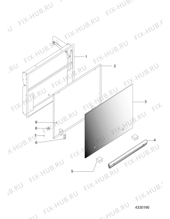 Схема №1 PMOSG4MT (F071425) с изображением Дверца для электропечи Indesit C00284407