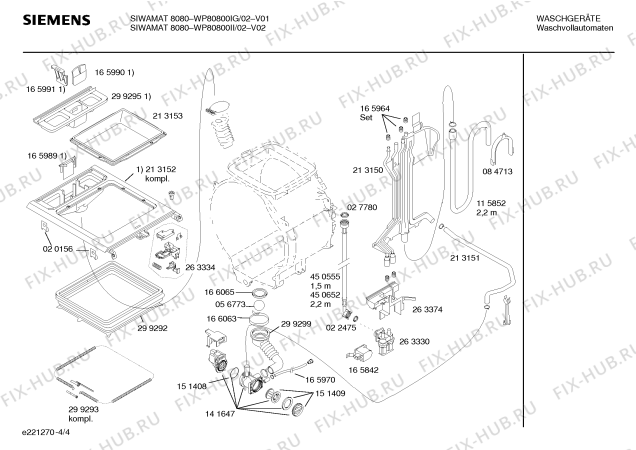Схема №3 WP81000IG SIWAMAT 8100 с изображением Инструкция по эксплуатации для стиральной машины Siemens 00520797