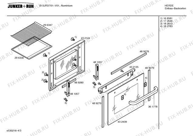 Схема №4 B13JR35 с изображением Инструкция по эксплуатации для духового шкафа Bosch 00584704