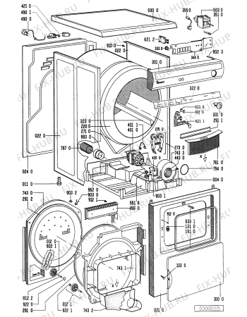 Схема №1 AWZ 126 с изображением Обшивка для сушильной машины Whirlpool 481245219477