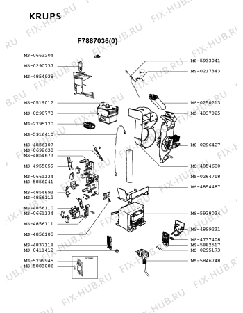 Схема №2 F7877030(0) с изображением Дверка для микроволновки Krups MS-4856109