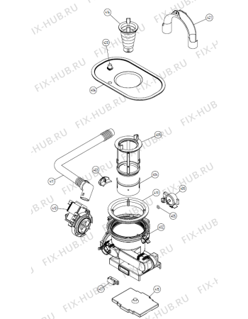 Взрыв-схема посудомоечной машины Gorenje MSE 760   -FARS (900001257, DW20.3) - Схема узла 04