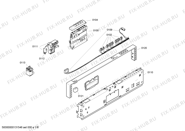 Схема №4 SRV45T43EU с изображением Набор кнопок для посудомойки Bosch 00605849