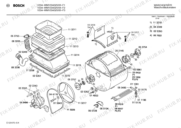 Схема №5 WMV334325 V334 с изображением Панель для стиральной машины Bosch 00119781