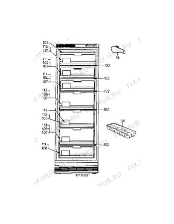 Взрыв-схема холодильника Electrolux GS320 - Схема узла C10 Interior