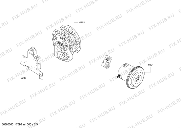 Взрыв-схема пылесоса Bosch BSG61601 BOSCH logo 1600W - Схема узла 02