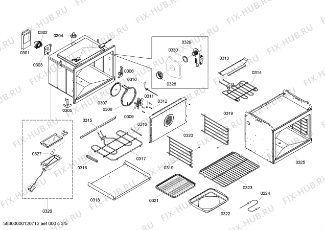 Схема №4 SECD272BB с изображением Рамка для плиты (духовки) Bosch 00476966