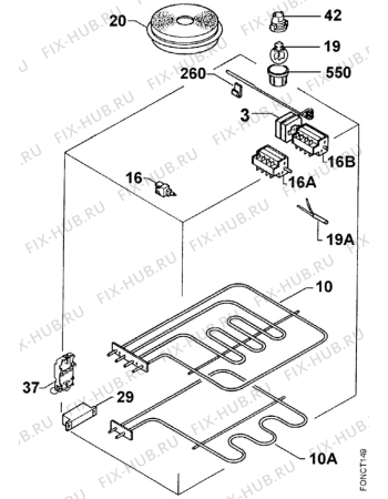 Взрыв-схема плиты (духовки) Zanussi ZC6330W1 - Схема узла Electrical equipment