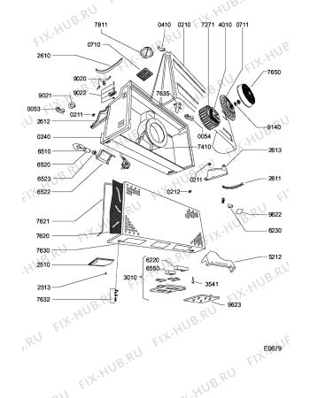 Схема №1 AKR 698 WH с изображением Инструкция по эксплуатации для электровытяжки Whirlpool 481246079203