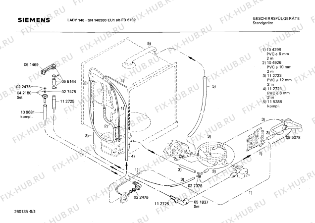 Схема №3 SN171035 с изображением Люк для посудомойки Siemens 00113587