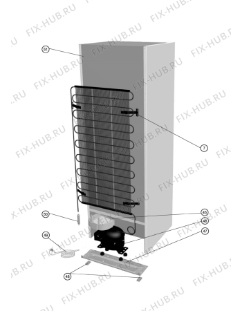 Взрыв-схема холодильника Zanussi ZRB324WO - Схема узла Cooling system 017