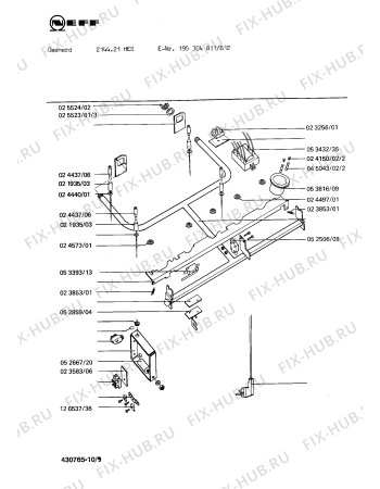 Схема №9 195304812 2144.21HES с изображением Заклепка для духового шкафа Bosch 00024277