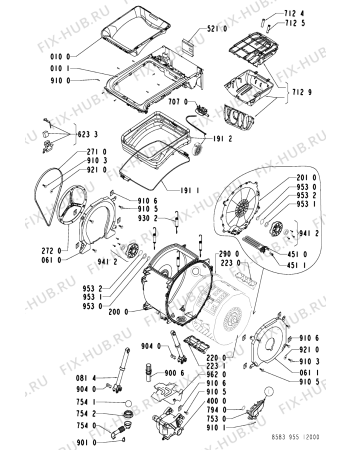 Схема №2 WAT 9555 D с изображением Декоративная панель для стиралки Whirlpool 481245370621