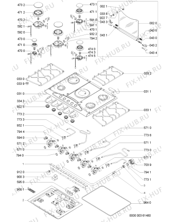 Схема №1 AKM 371/JA/01 с изображением Втулка для электропечи Whirlpool 481244038974