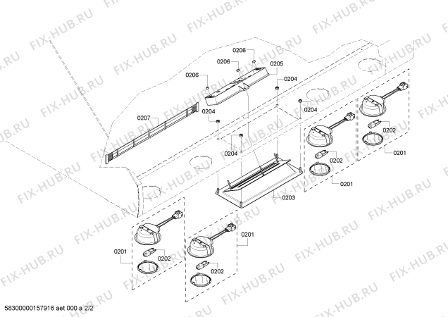 Схема №2 PH42GS с изображением Панель для плиты (духовки) Bosch 00687110