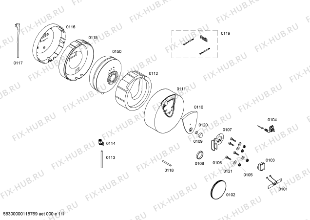 Схема №1 DG10301TI SIEMENS с изображением Ремкомплект для бойлера Siemens 00605515