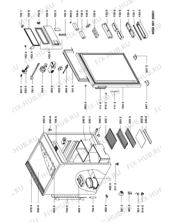 Схема №1 KVMG 1565/2 FH с изображением Элемент корпуса для холодильника Whirlpool 481944239438
