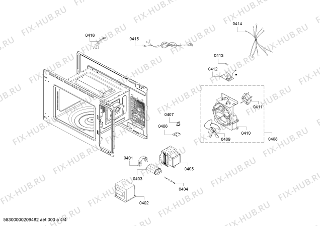 Схема №4 3CG5172B0 с изображением Дверь для микроволновой печи Bosch 11026746