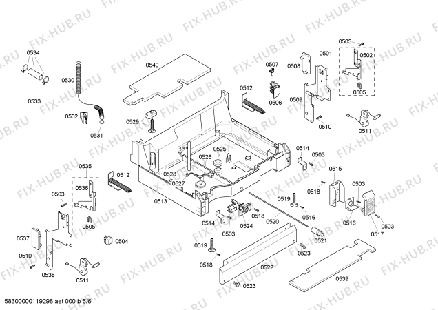 Схема №4 SL84A602UC HiDefinition с изображением Цоколь для посудомоечной машины Siemens 00604409