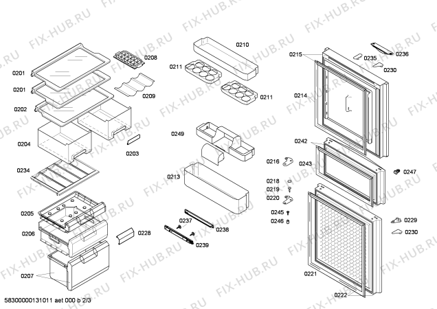 Схема №3 KGF29A45 с изображением Выдвижной ящик для холодильника Bosch 00245289