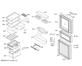 Схема №3 KK27F78TI с изображением Крышка для холодильной камеры Bosch 00668257