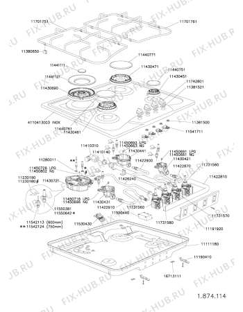 Схема №1 AKF 114/IX с изображением Втулка для духового шкафа Whirlpool 482000002673