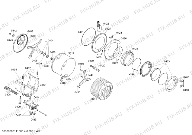 Схема №5 WD1630 Wash & Dry 1630 с изображением Магнитный клапан для стиралки Bosch 00473975