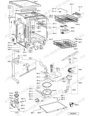 Взрыв-схема посудомоечной машины Ignis LPA 68 - Схема узла