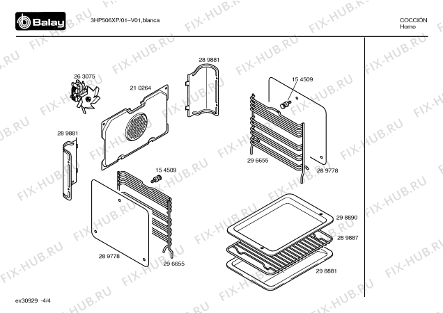 Схема №4 3HP506XP с изображением Панель для электропечи Bosch 00365803