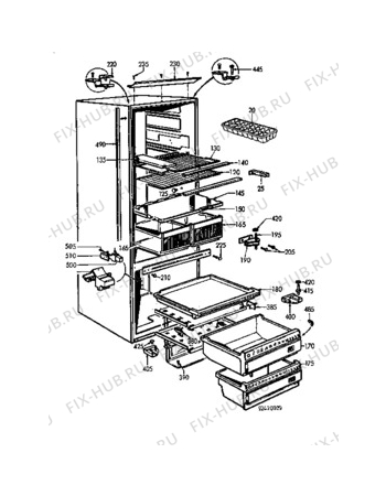 Взрыв-схема холодильника Husqvarna Electrolux QT255RI - Схема узла C10 Cabinet