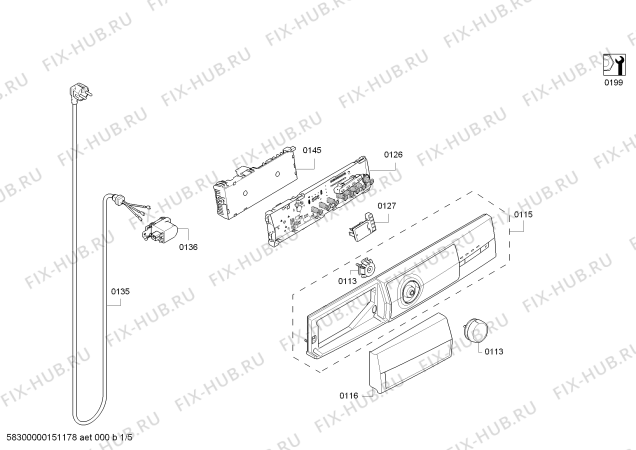 Схема №5 3TS83120X TS8312X 8kg с изображением Ручка для стиралки Bosch 00652050