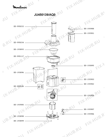 Схема №1 JU450139/AQ0 с изображением Кабель для соковыжималки Moulinex SS-193907