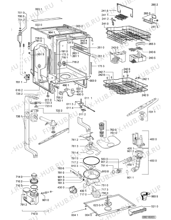 Схема №2 ADG 8990 с изображением Панель для посудомоечной машины Whirlpool 480140101974