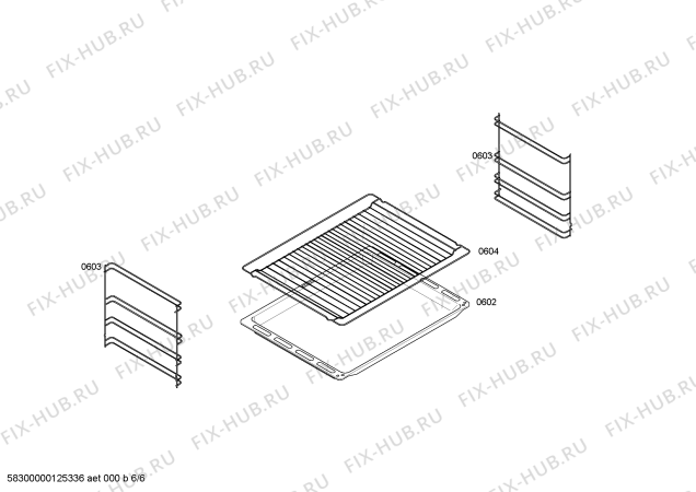 Взрыв-схема плиты (духовки) Siemens HB331E0J - Схема узла 06