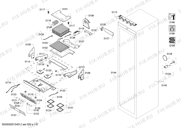 Схема №4 RC462700 с изображением Монтажный набор для холодильника Bosch 00703406