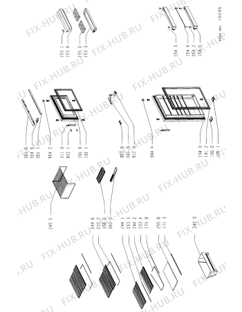 Схема №2 ART 816/G/WP с изображением Декоративная панель для холодильной камеры Whirlpool 481944229727
